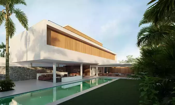 House 6 -mk27 - Exterior-Marcio Kogan 3D model