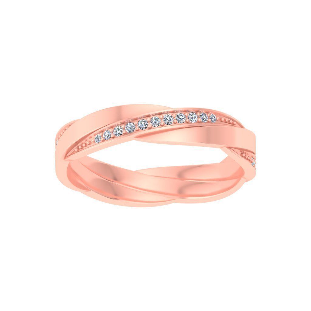 Couple Band Ring 3dm stl render detail 3D print model_1