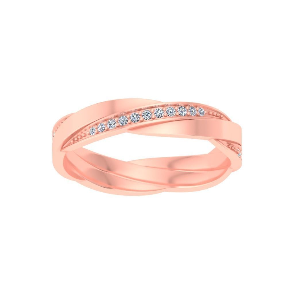 Couple Band Ring 3dm stl render detail 3D print model_3