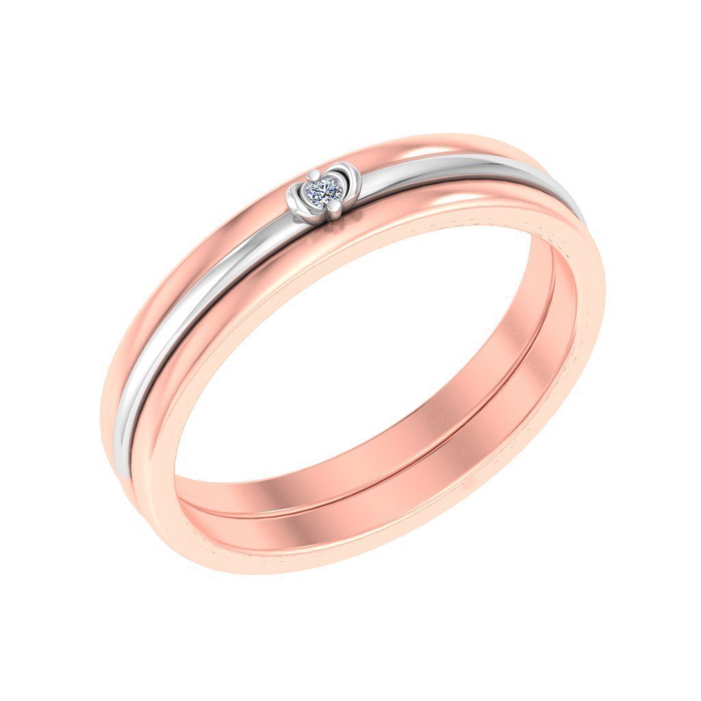 Couple Band Ring 3dm stl render detail 3D print model_7