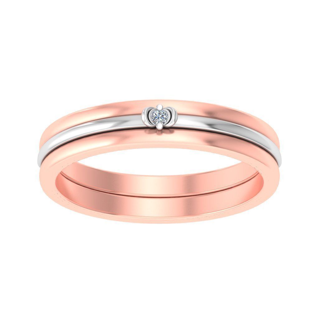 Couple Band Ring 3dm stl render detail 3D print model_4