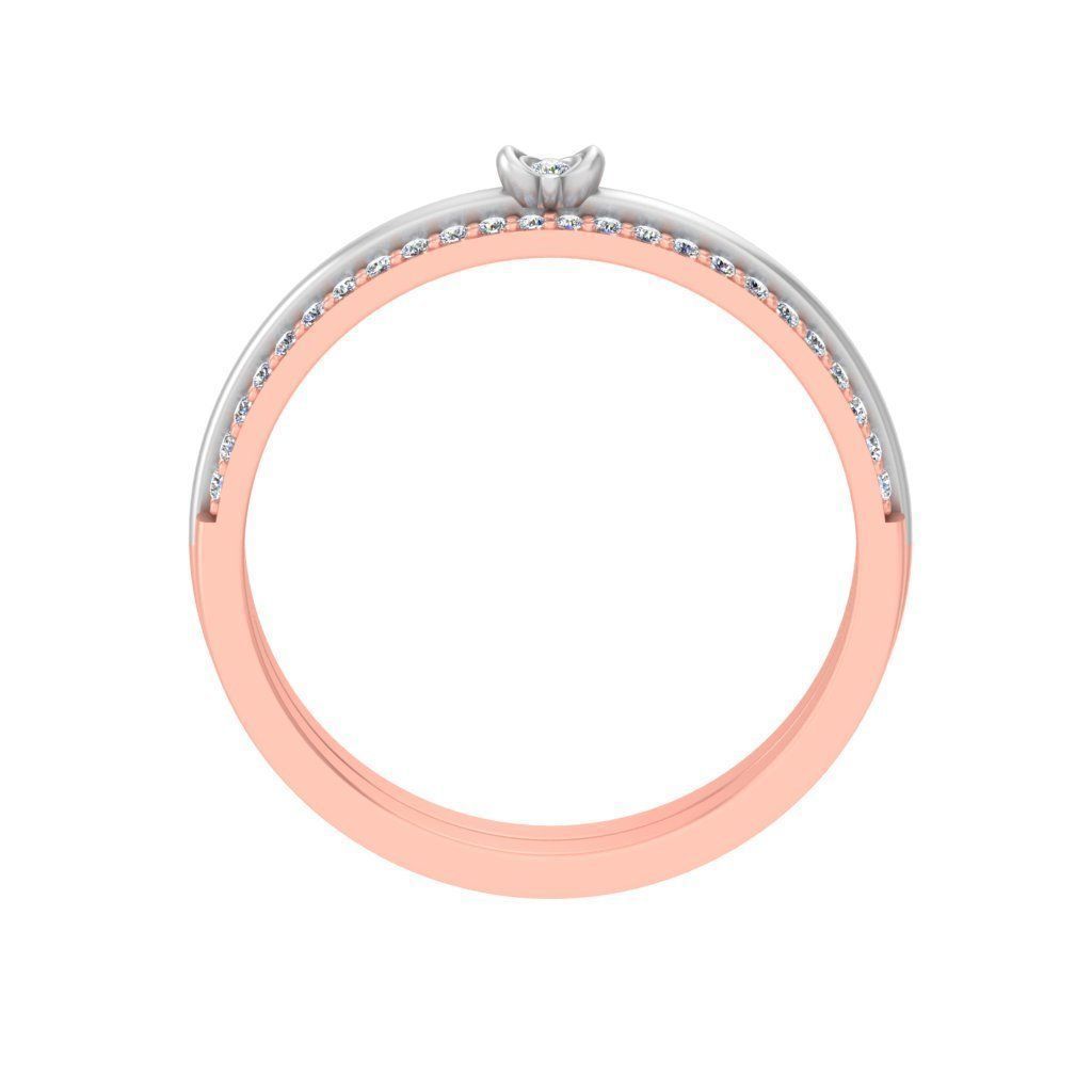 Couple Band Ring 3dm stl render detail 3D print model_13