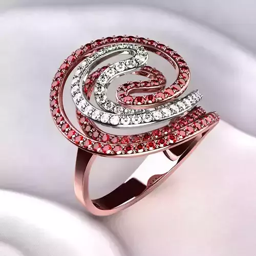 Gold Ring with Sapphires