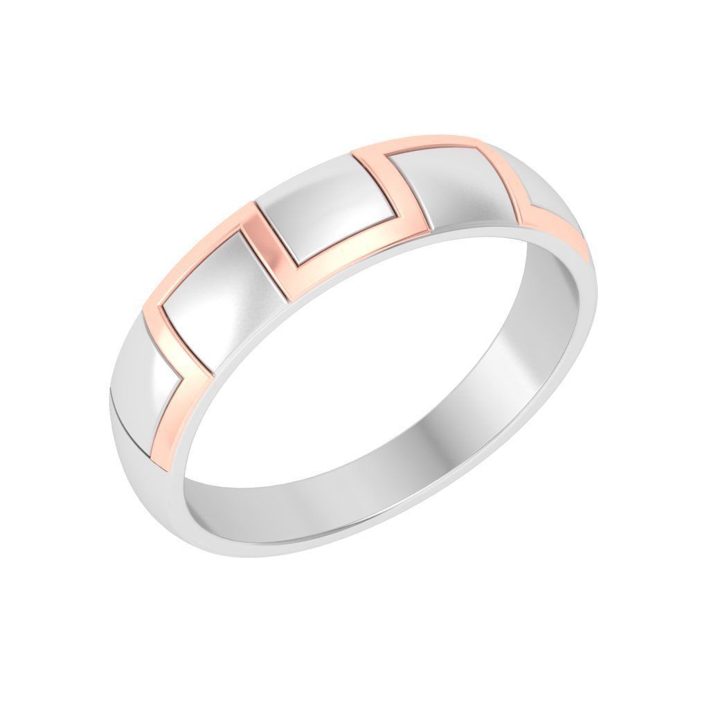 Couple Band Ring 3dm stl render detail 3D print model_8