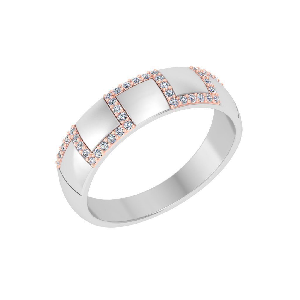 Couple Band Ring 3dm stl render detail 3D print model_7