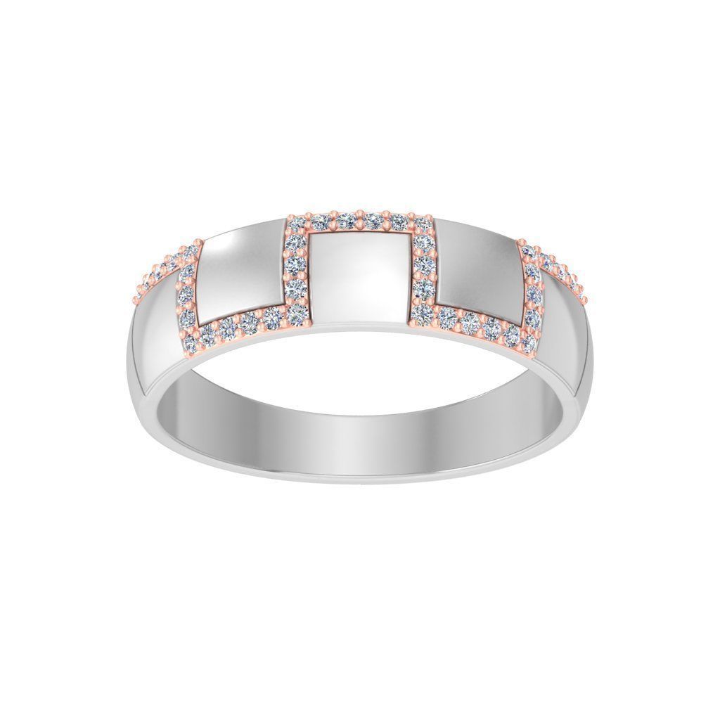Couple Band Ring 3dm stl render detail 3D print model_1