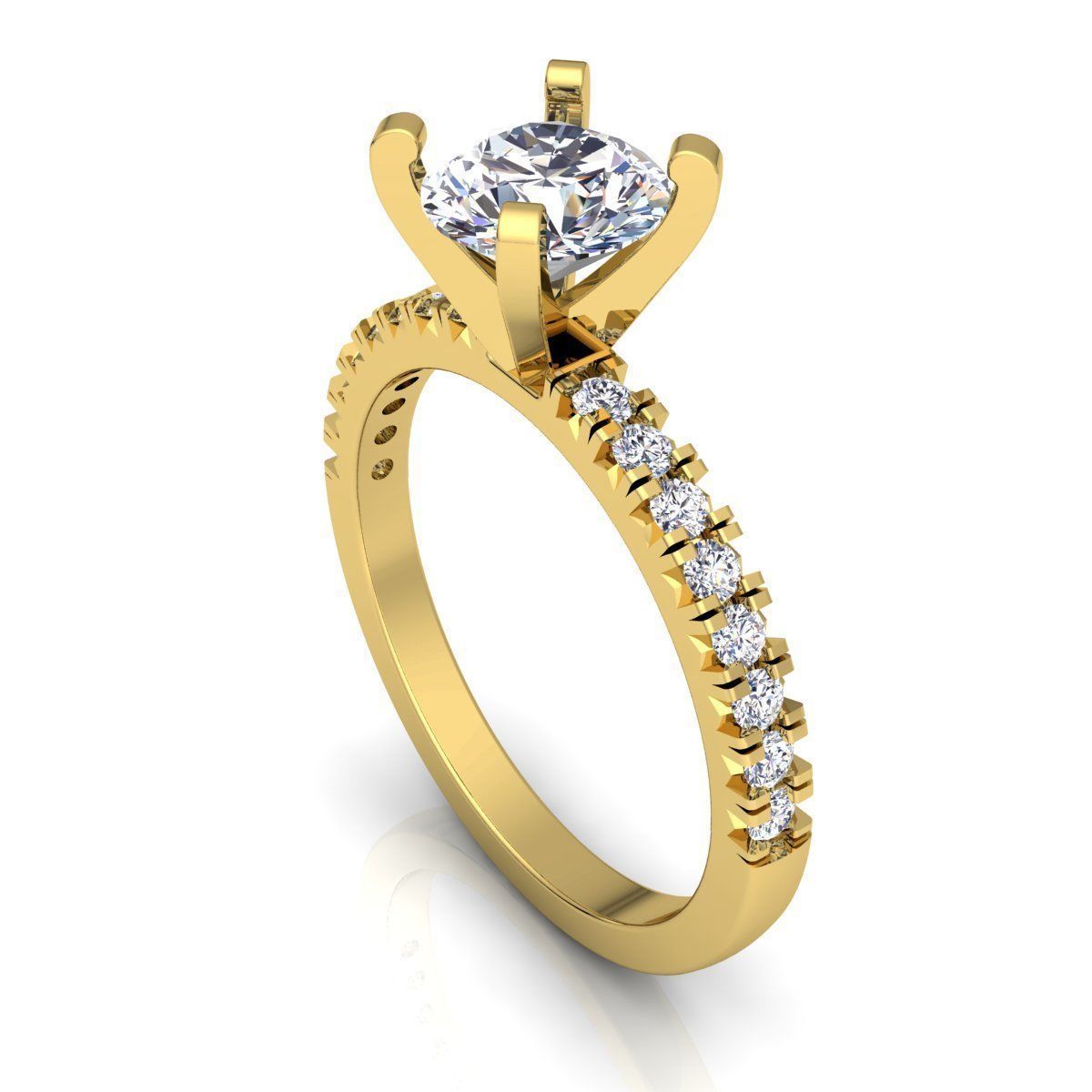 Diamond Ring  3D print model_6