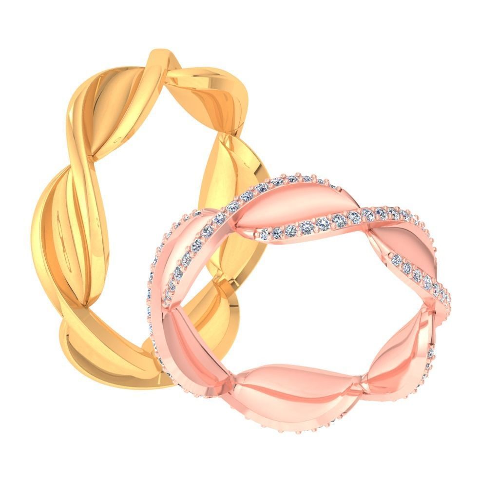 Couple Band Ring 3dm stl detail 3D print model_4