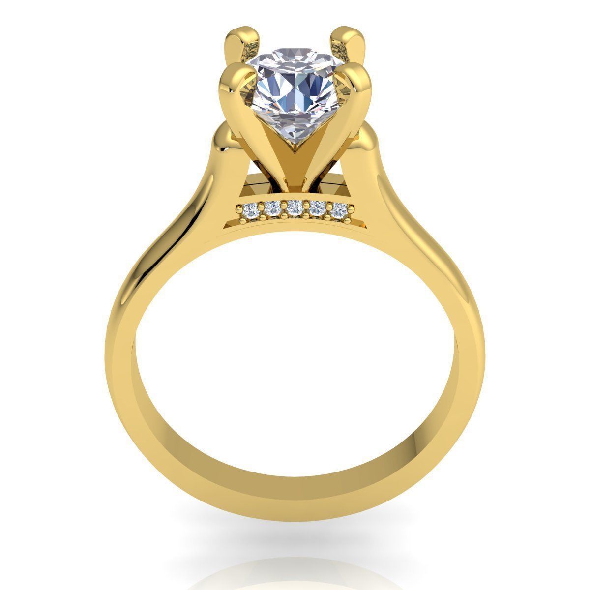 Diamond Ring 3D print model_3