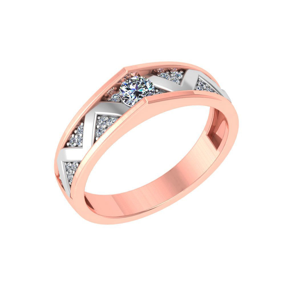 Couple Band Ring 3dm stl render detail 3D print model_7