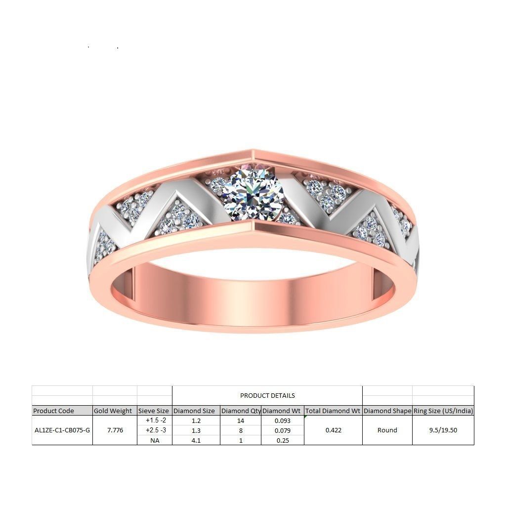 Couple Band Ring 3dm stl render detail 3D print model_1