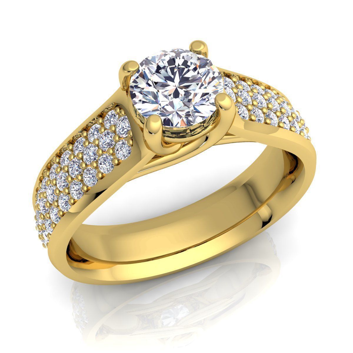 Fancy Diamond Ring  3D print model_1