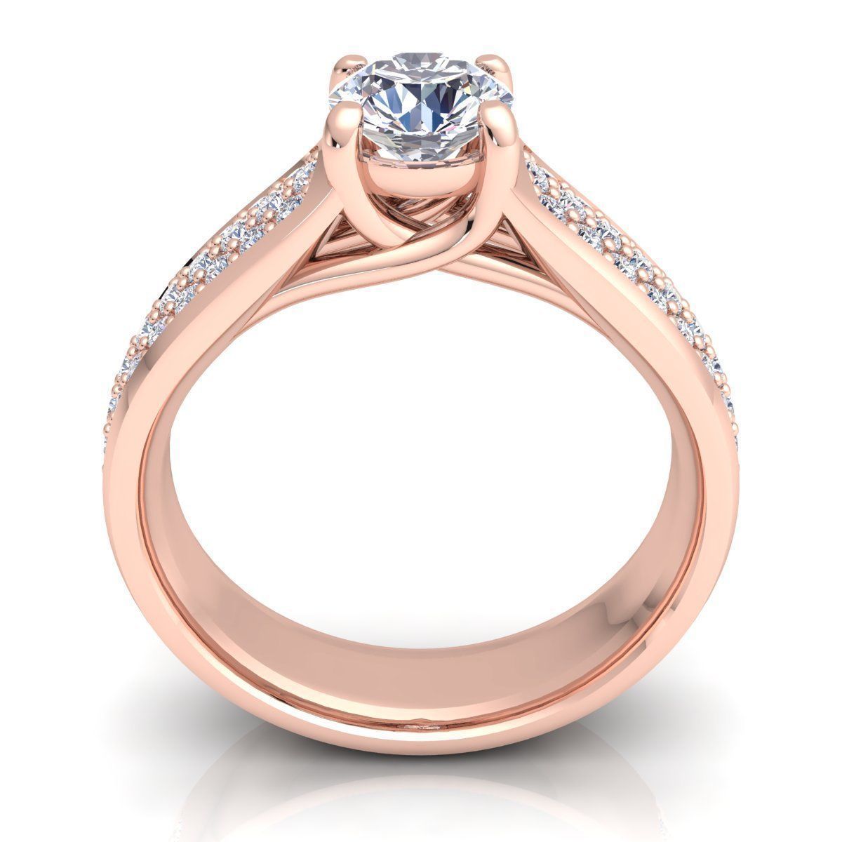 Fancy Diamond Ring  3D print model_4