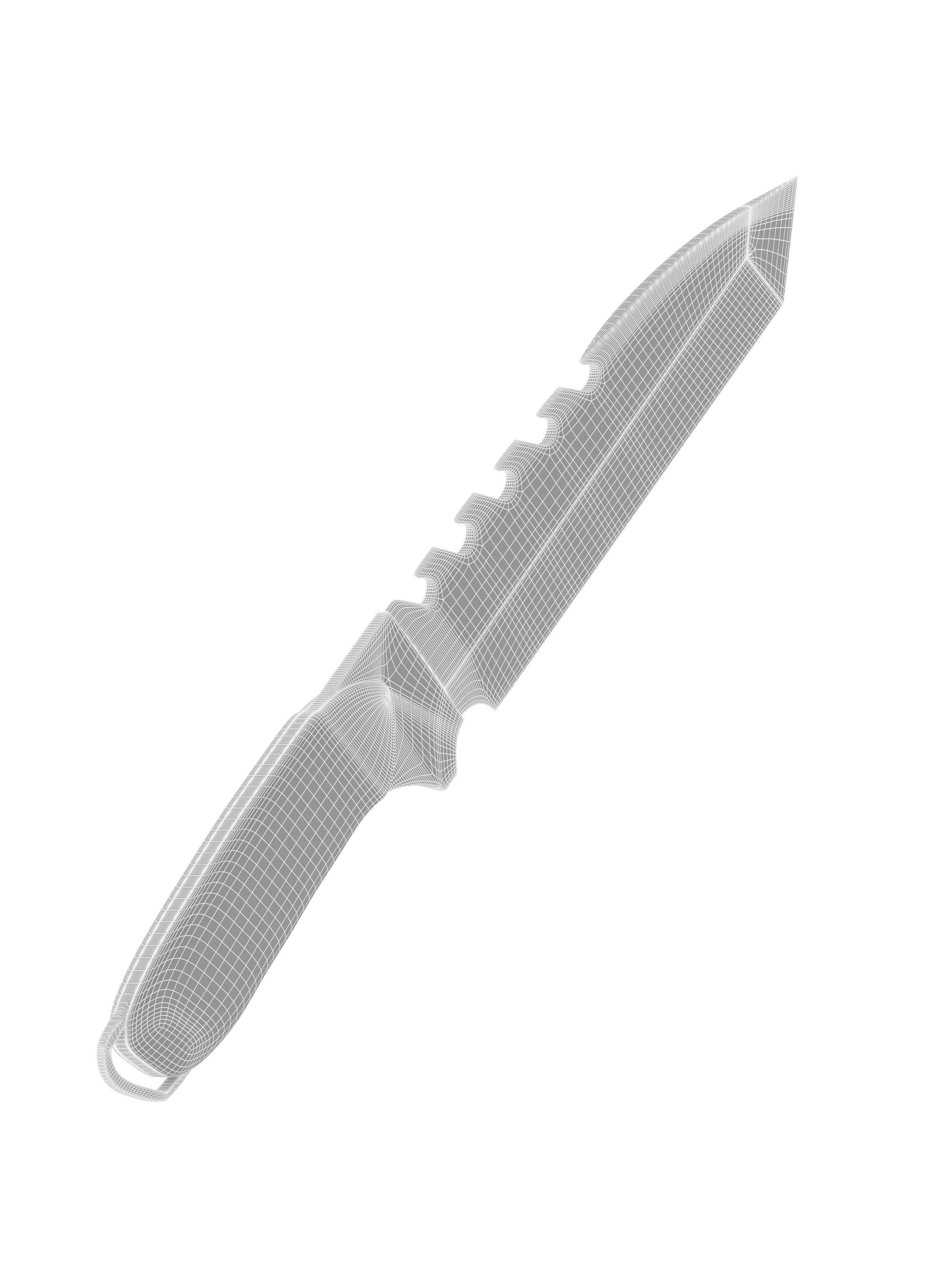 battle knife v15 3D model_4