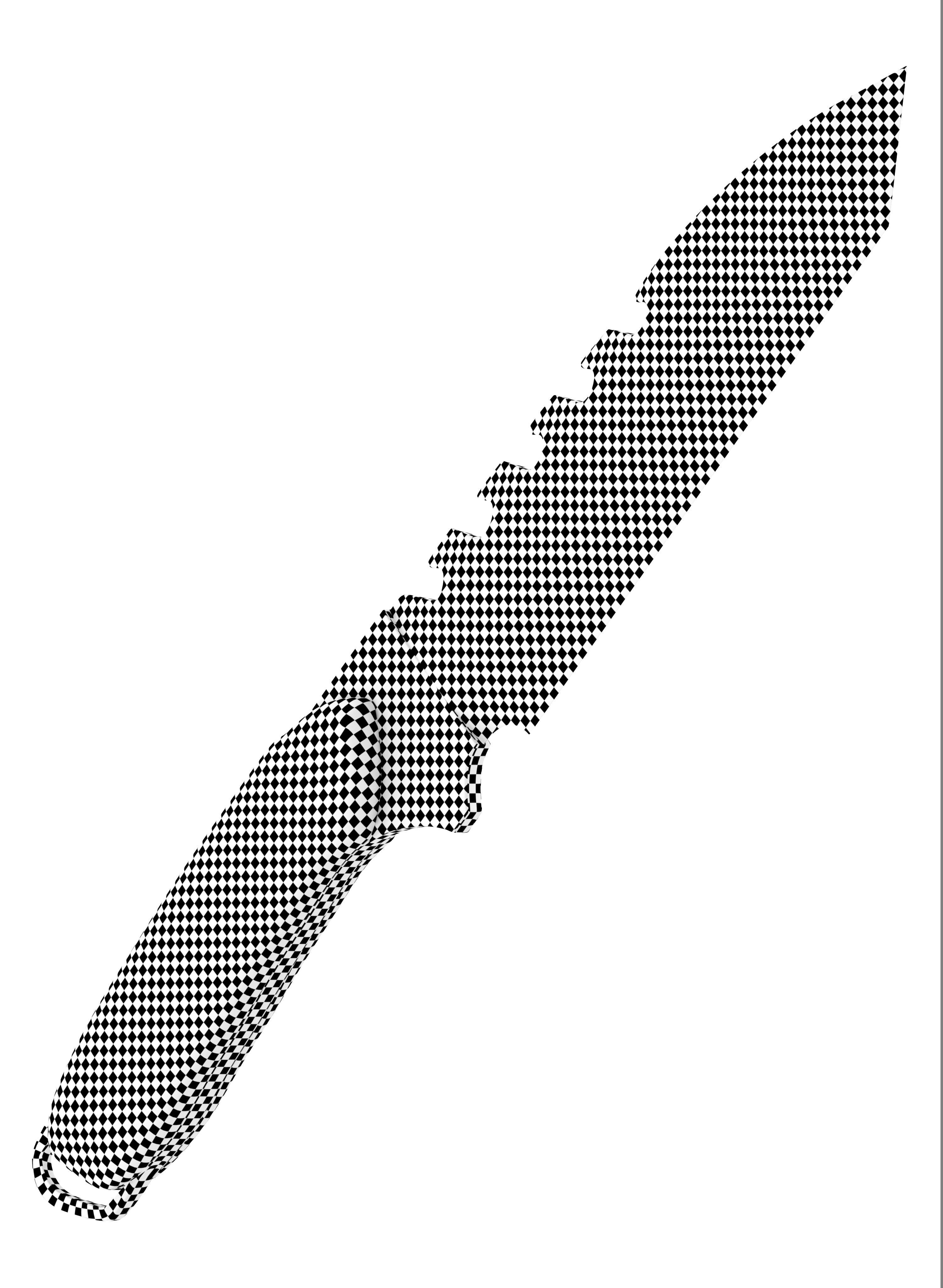 battle knife v15 3D model_5