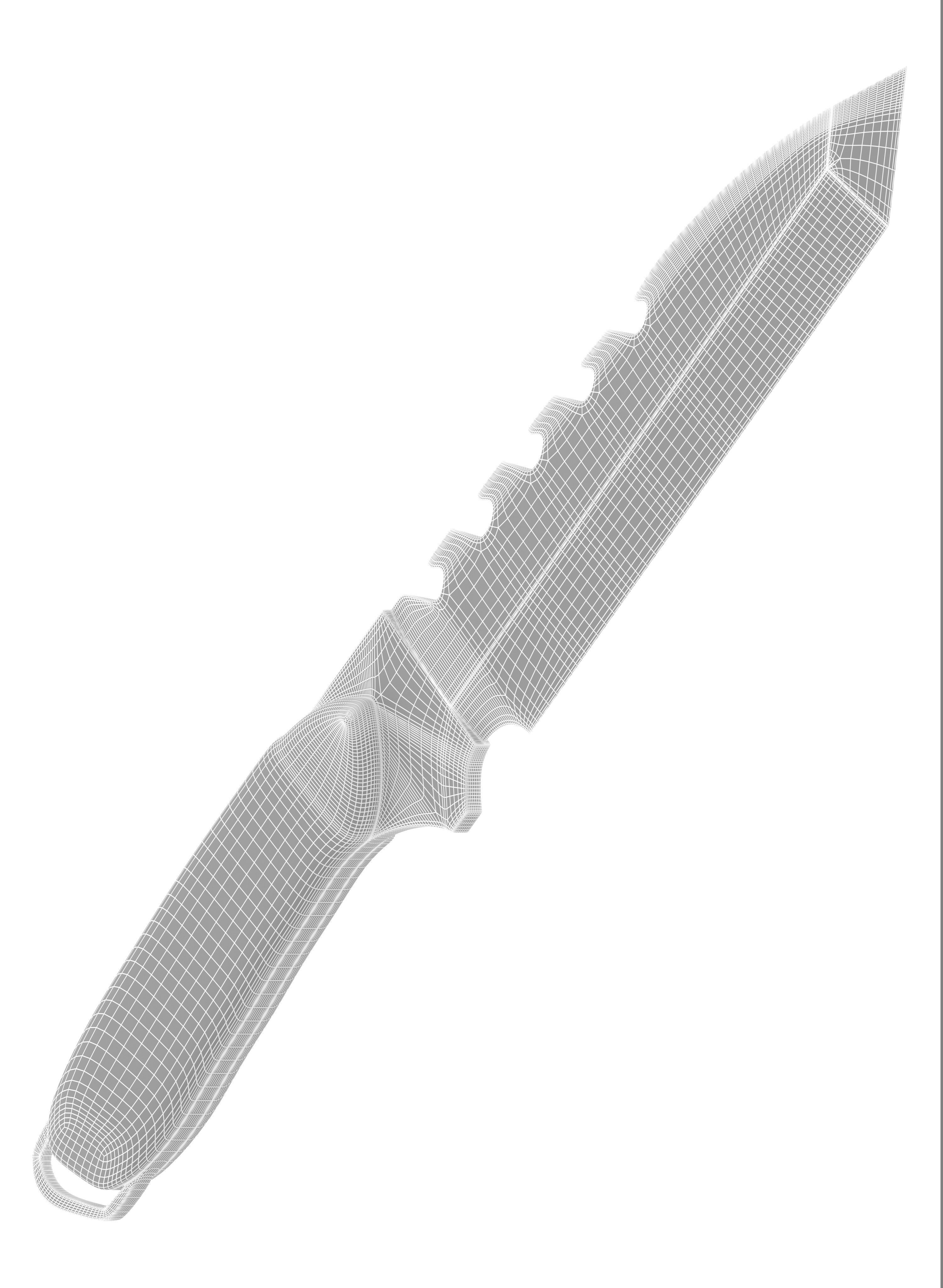 battle knife v15 3D model_6