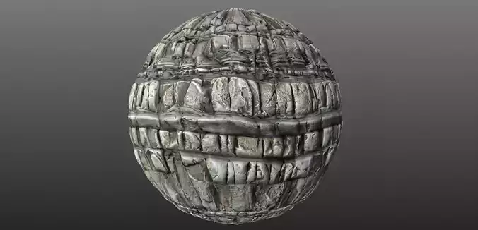 Blocky Cliff Rock 001 PBR Material Texture