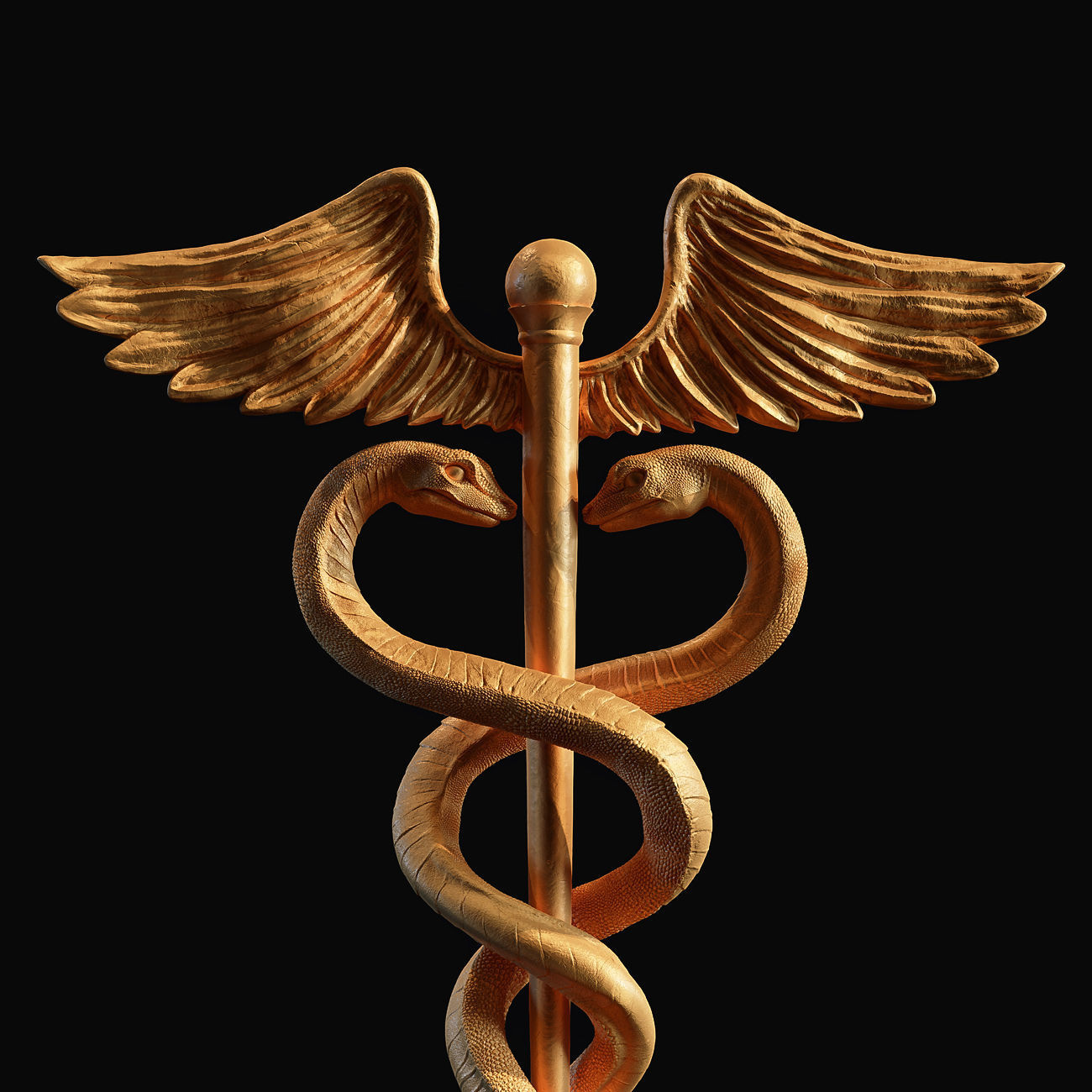 Caduceus Medical symbol 3D Model Collection_4