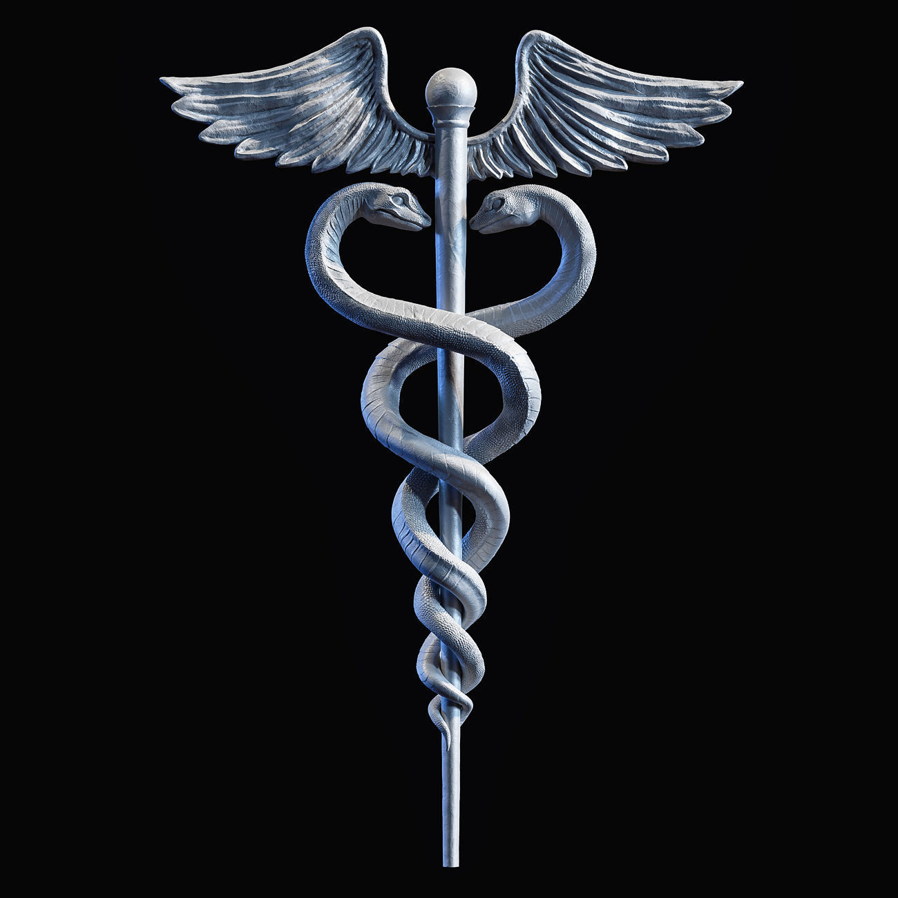 Caduceus Medical symbol 3D Model Collection_8