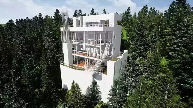 Richard Meier Douglas house an architectural masterpiece 3D model
