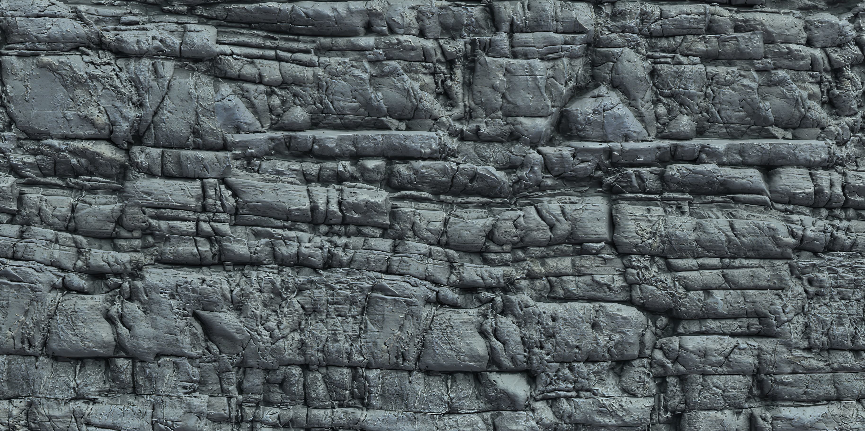 Blocky Cliff Rock 003 PBR Material Texture Texture_3