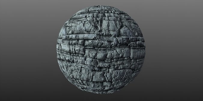 Blocky Cliff Rock 003 PBR Material Texture Texture