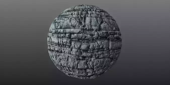 Blocky Cliff Rock 003 PBR Material Texture Texture