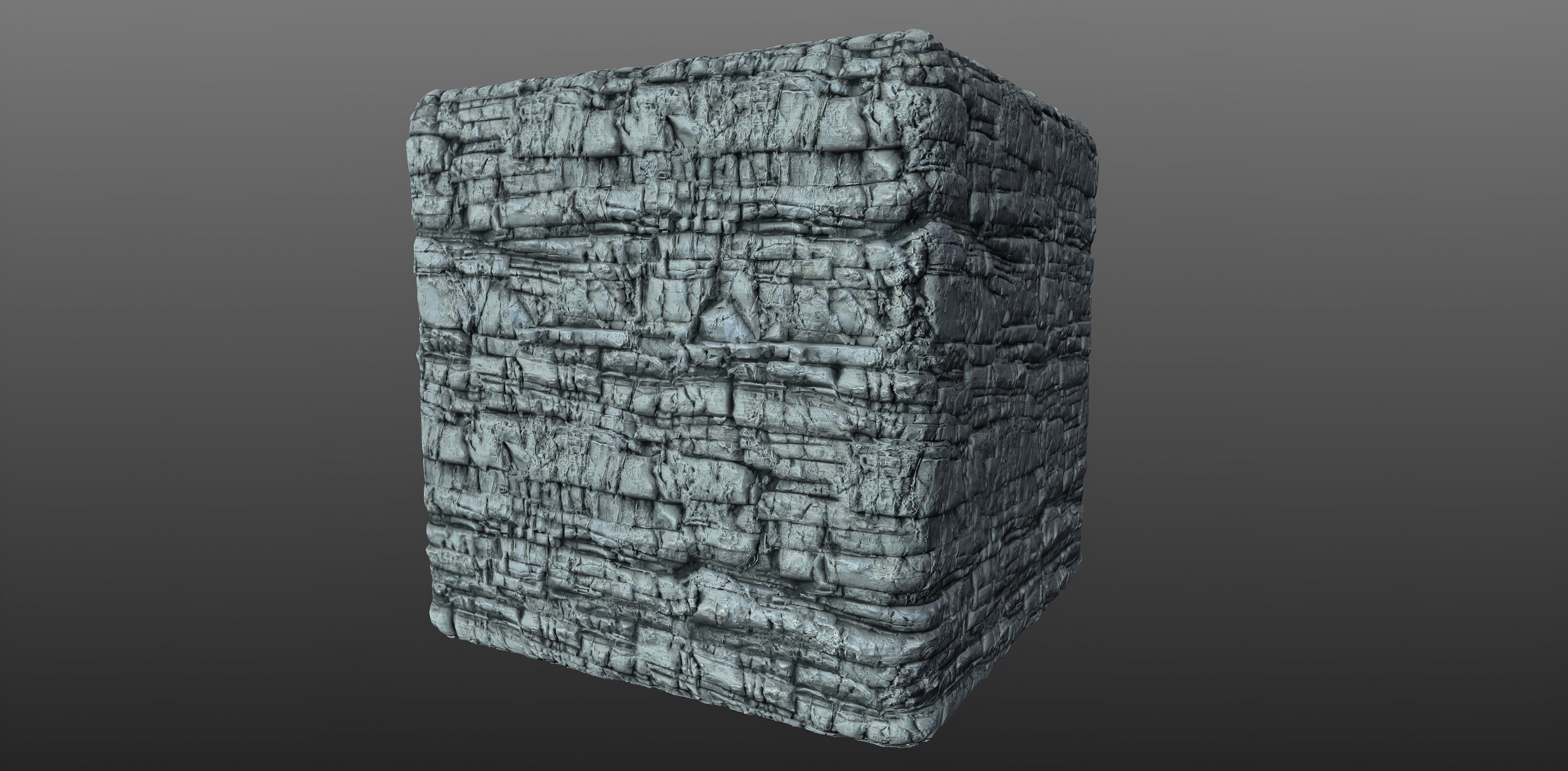 Blocky Cliff Rock 003 PBR Material Texture Texture_2