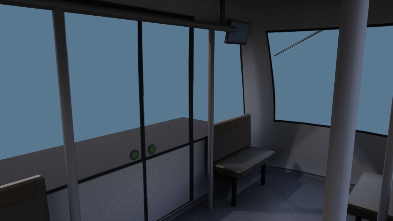 Autonomous Electric People Mover Low-poly 3D model_5