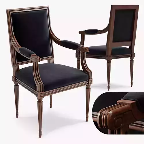 Chair Louis XVI A Low-poly 3D model
