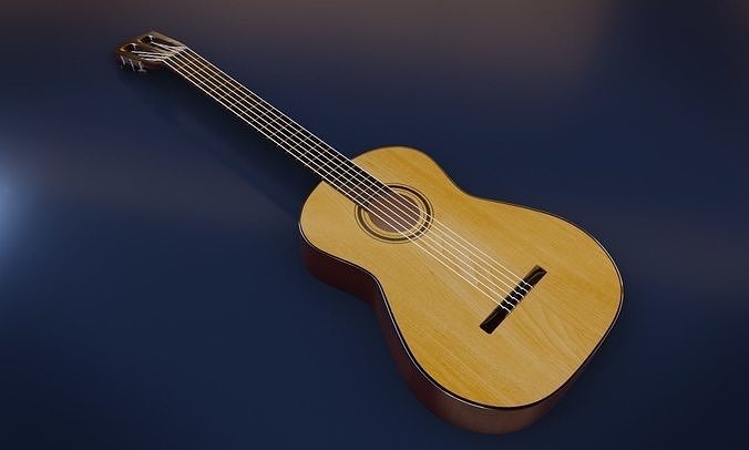 Classic guitar 3D model