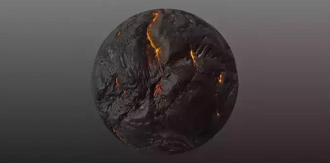 Molten Lava PBR Material Texture Texture