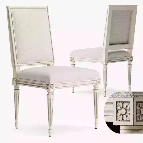 Chair Louis XVI B Low-poly 3D model