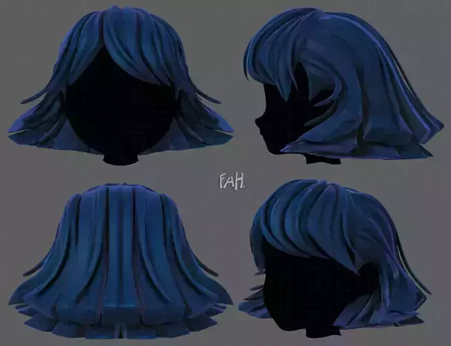 3D Hair style for girl V81