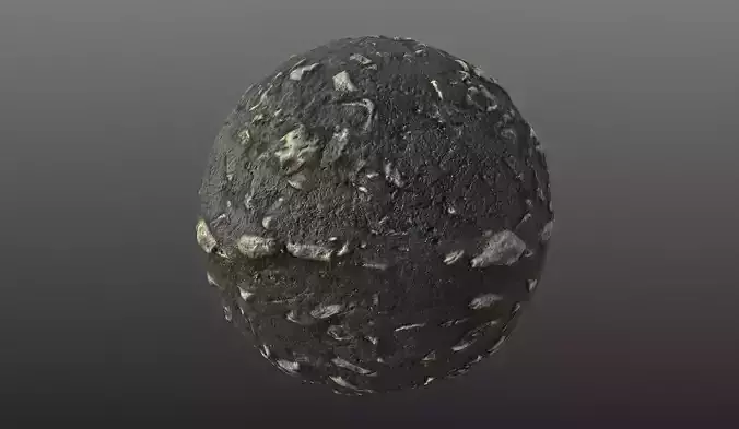 Mud with Stones Ground 002 PBR Material