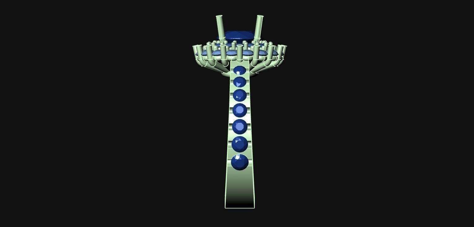  diamond ring 3D model_2