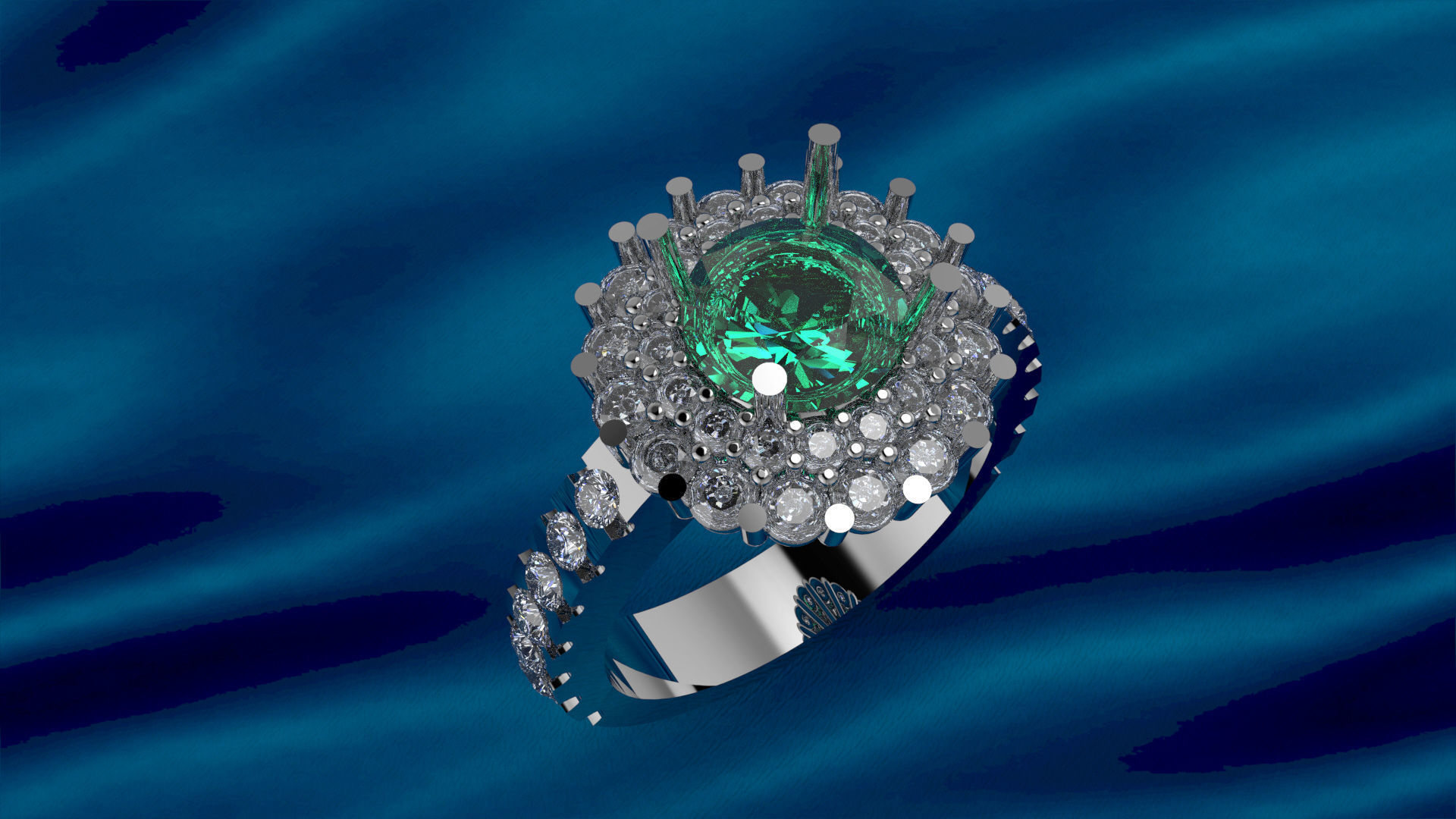  diamond ring 3D model_4