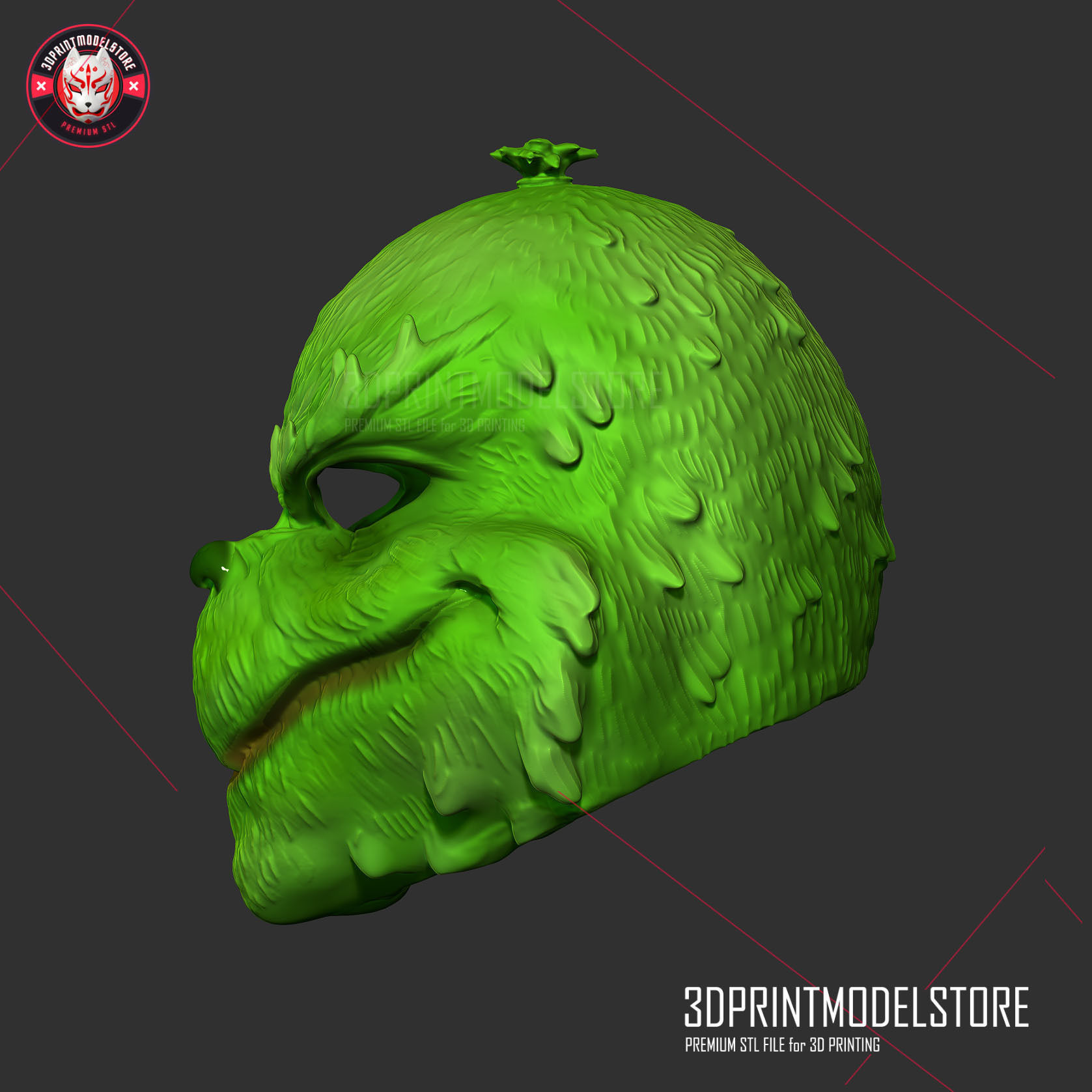 The Grinch Cosplay Mask - Christmas Xmas Helmet Costume  3D print model_1