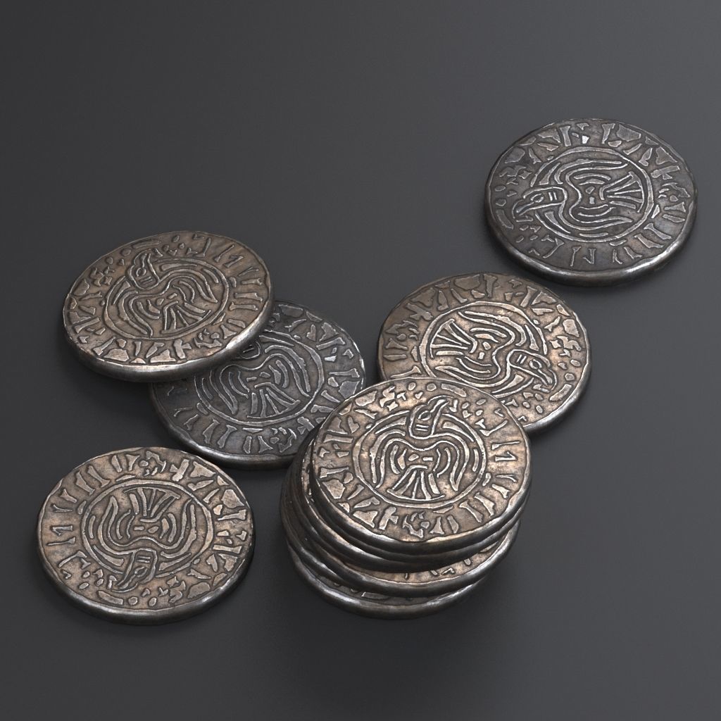 Viking coin 3D model_3