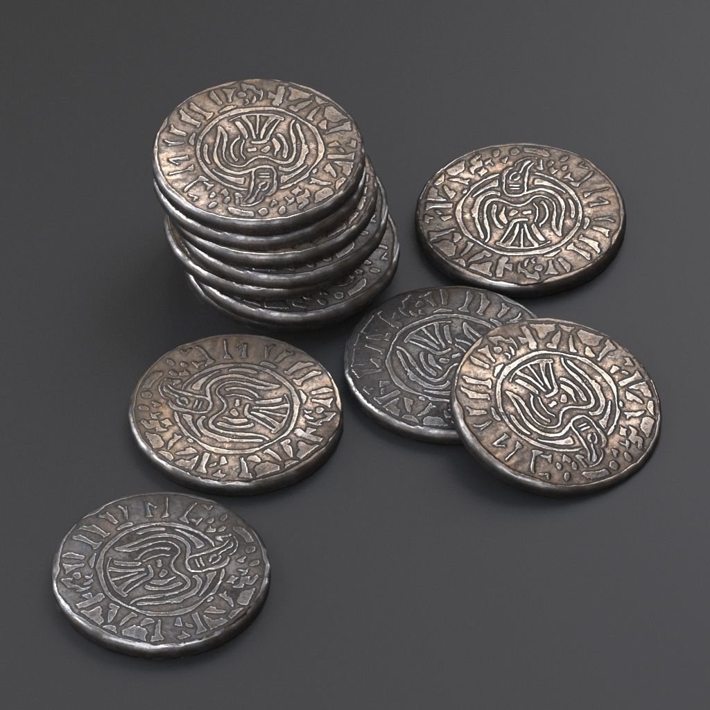 Viking coin 3D model_1