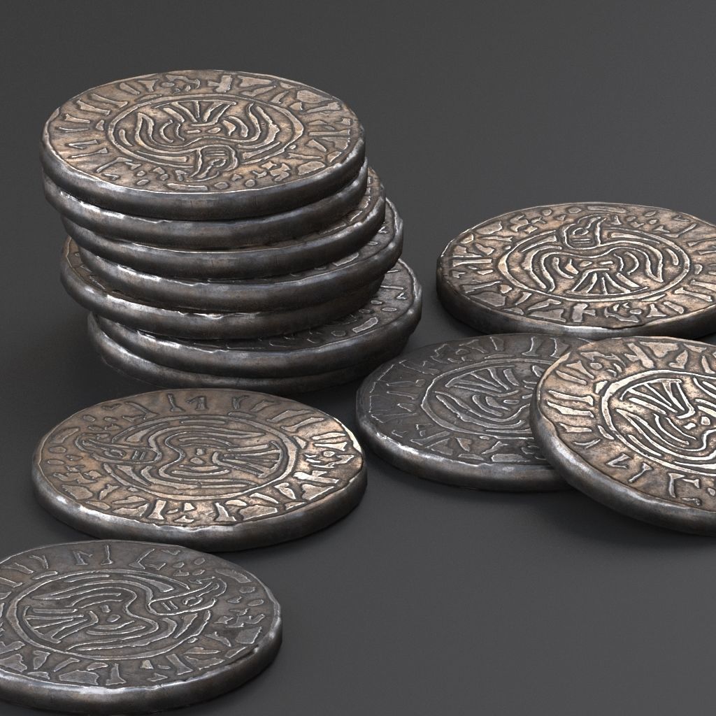 Viking coin 3D model_6