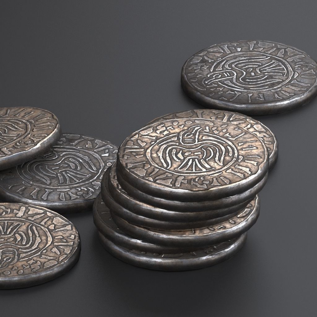 Viking coin 3D model_5