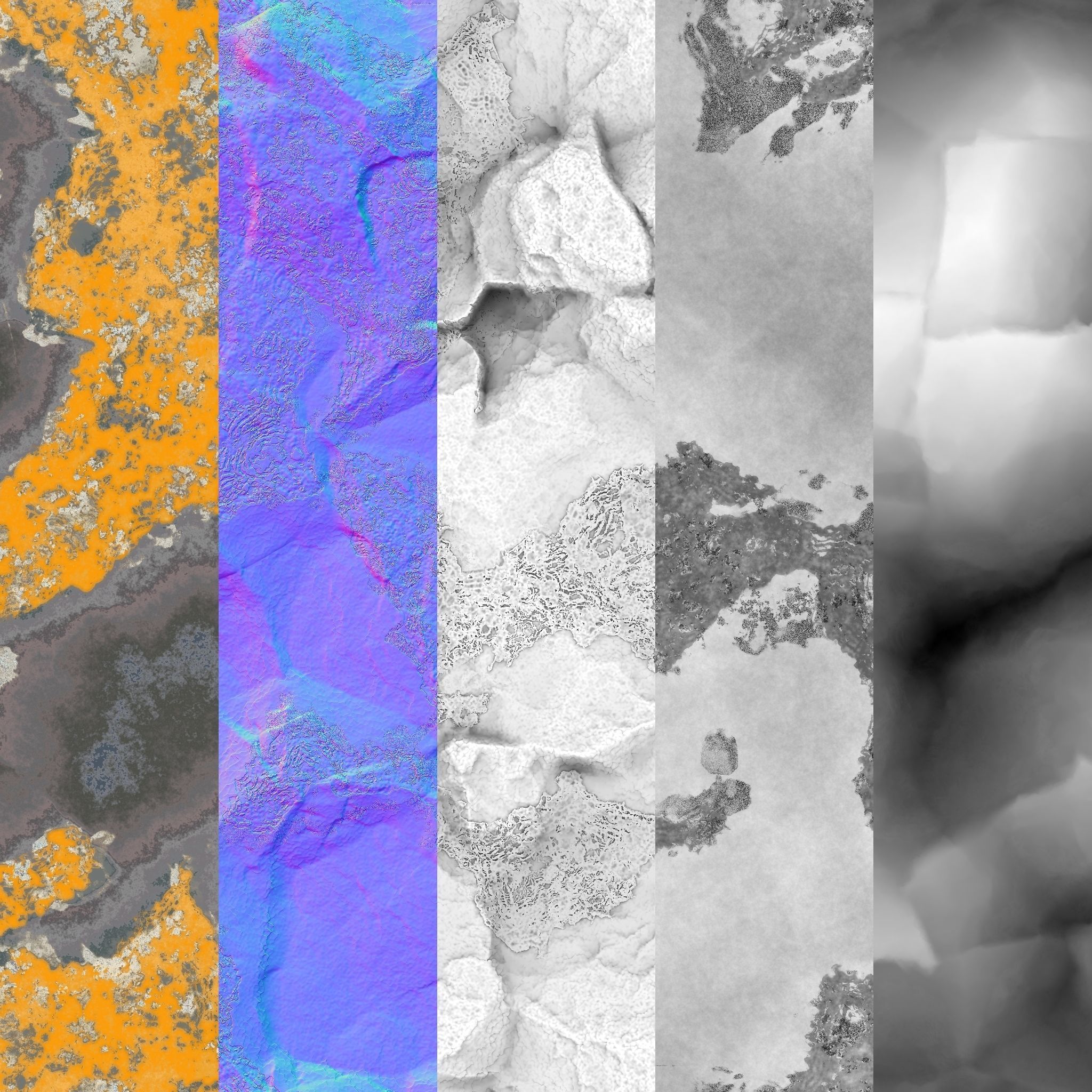 Lichen Covered Rock Material Texture_2