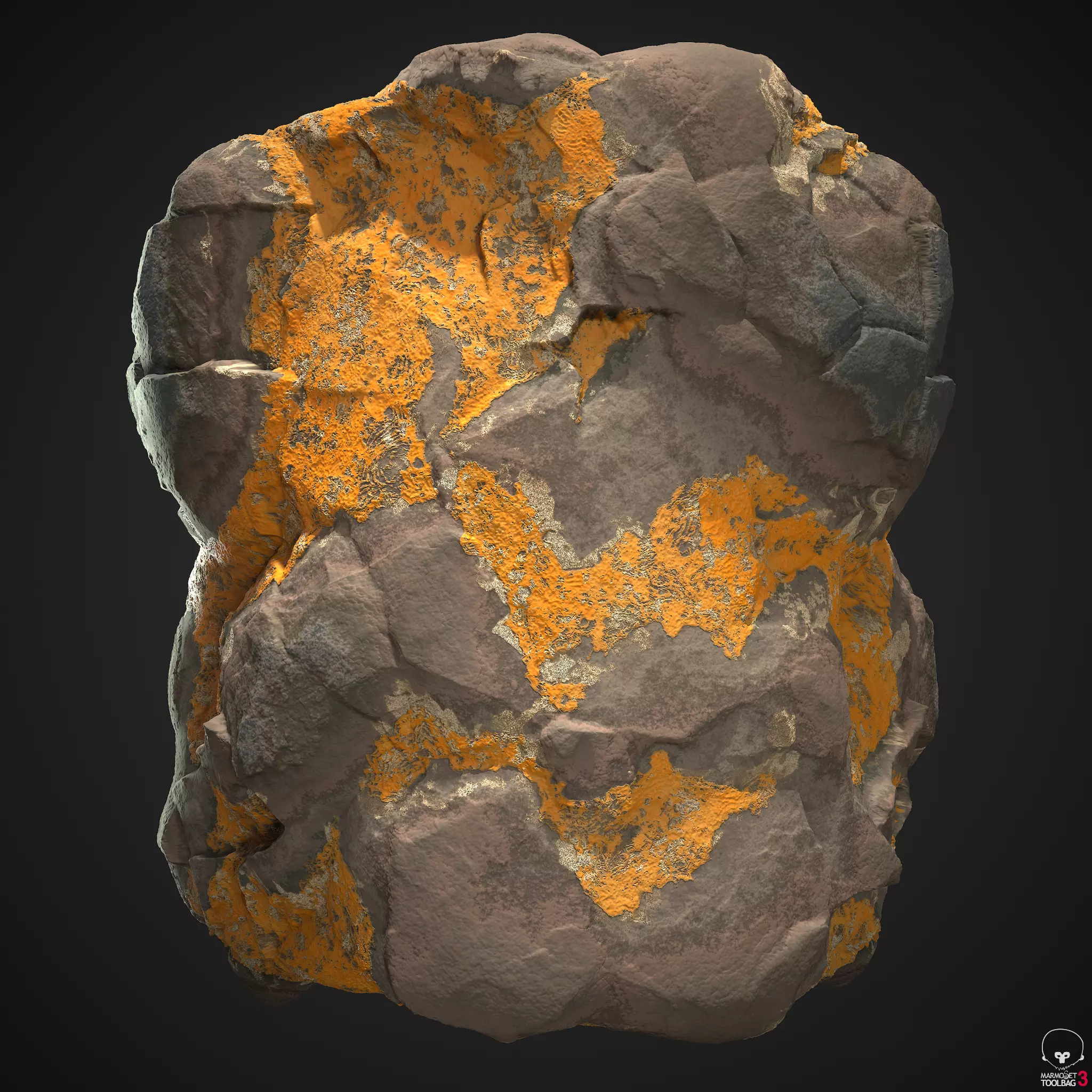 Lichen Covered Rock Material Texture_0