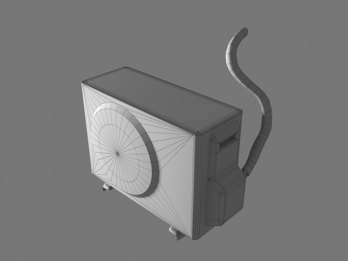 Air cond3 Low-poly 3D model_8
