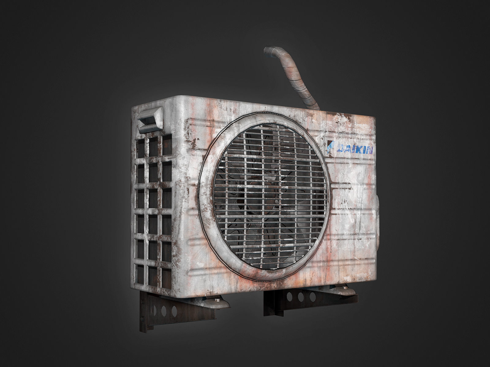 Air cond3 Low-poly 3D model_1