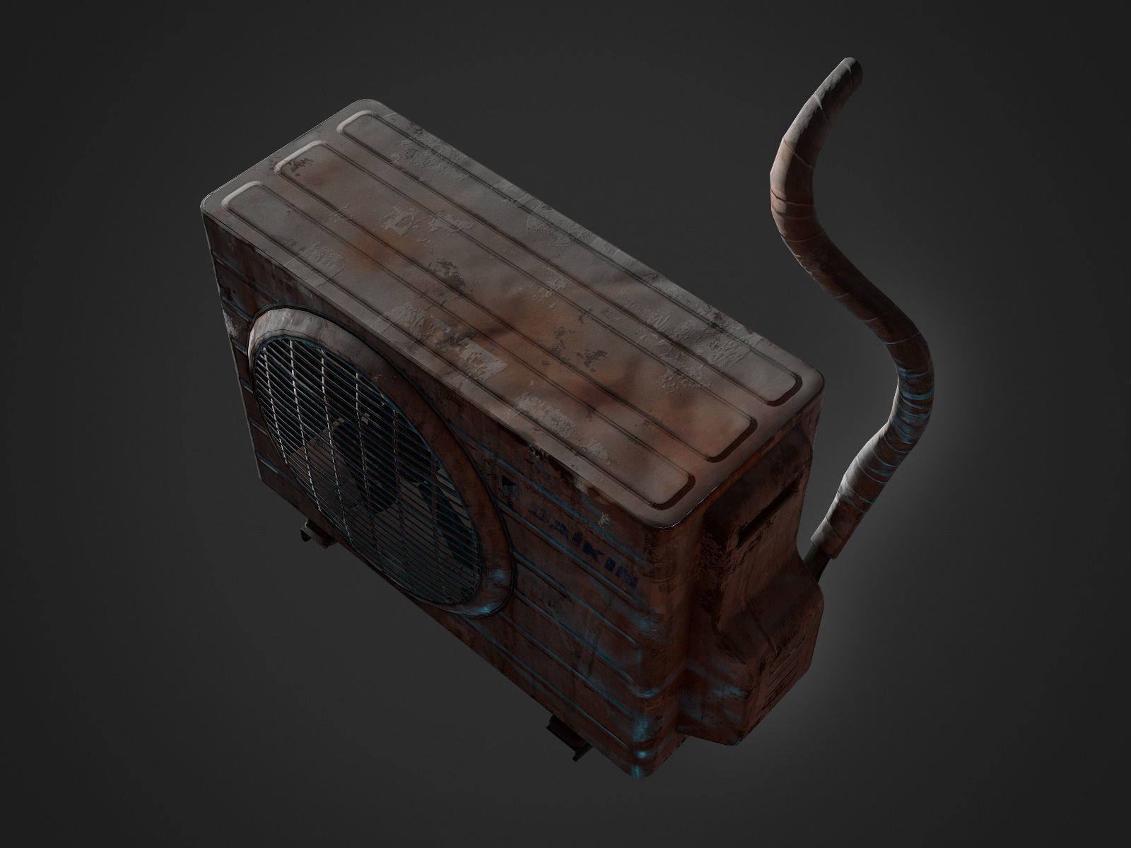 Air cond3 Low-poly 3D model_4