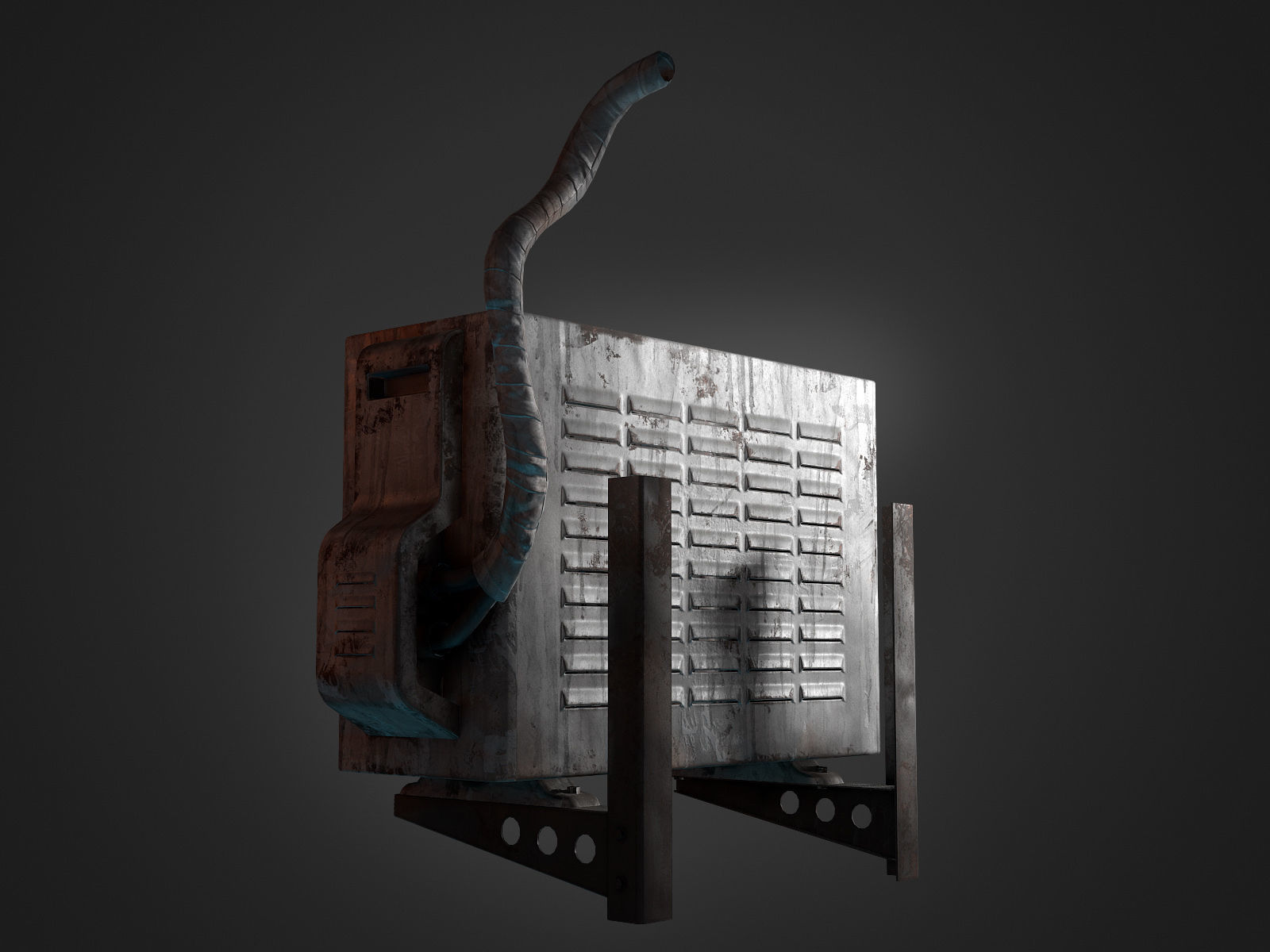 Air cond3 Low-poly 3D model_3
