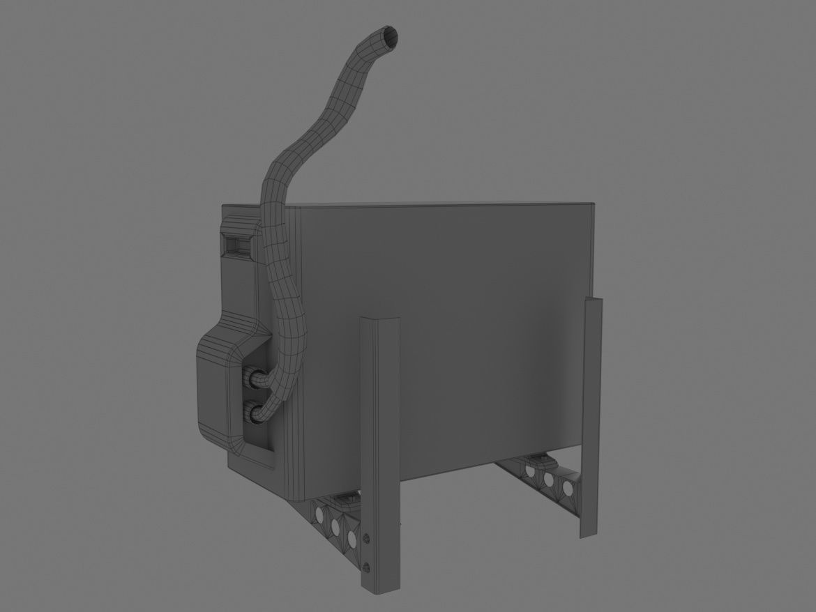 Air cond3 Low-poly 3D model_9