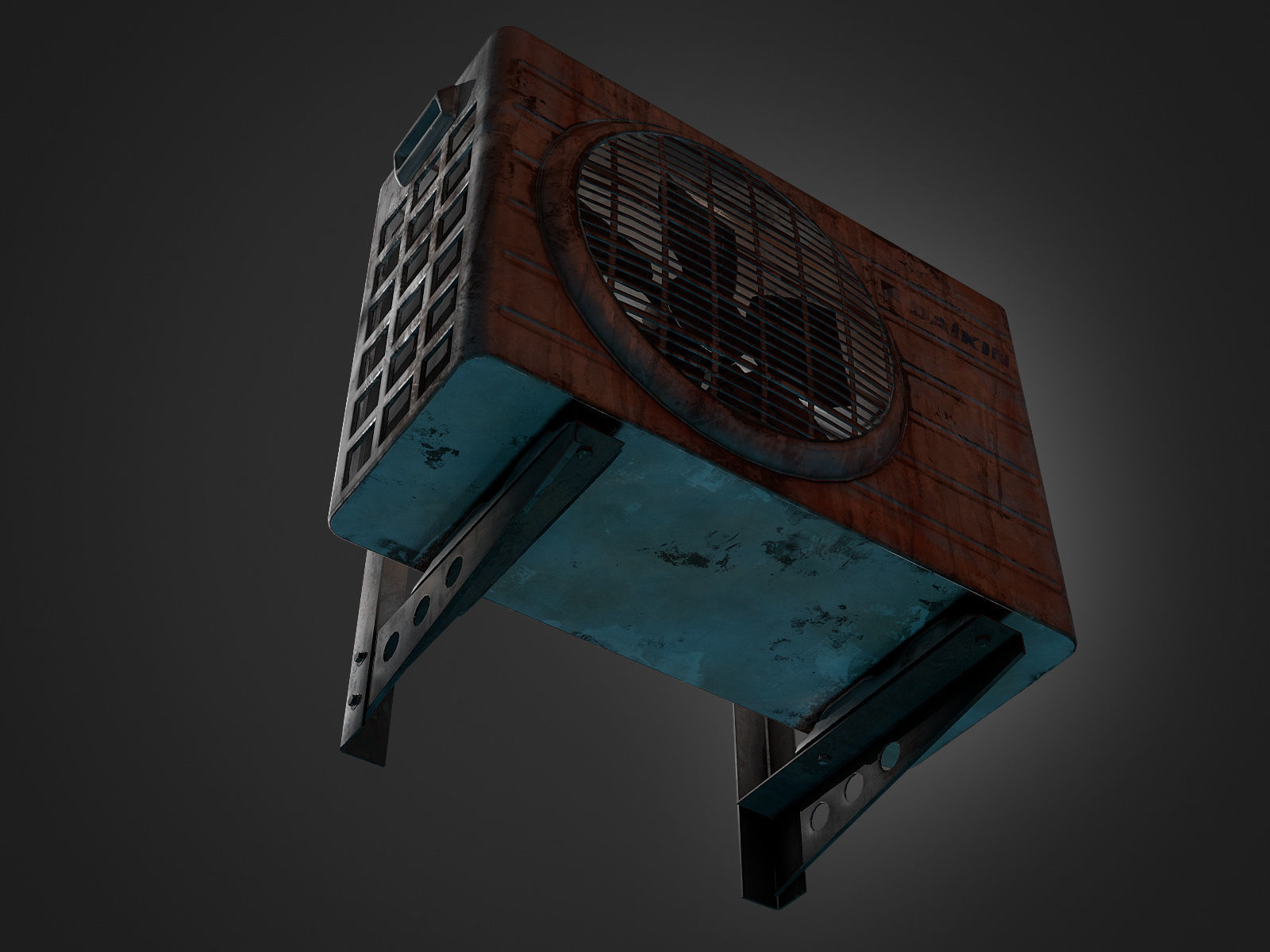 Air cond3 Low-poly 3D model_7